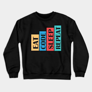 It works like this; Eat Code sleep repeat Crewneck Sweatshirt